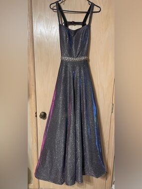 Sparkling Prom Dress with Jeweled Waist